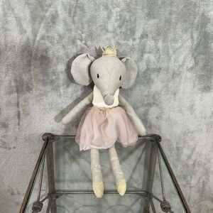 ANTHROPOLOGIE Eloise Elephant Ballerina Plush 19 inch Crown Tutu Stuffed *